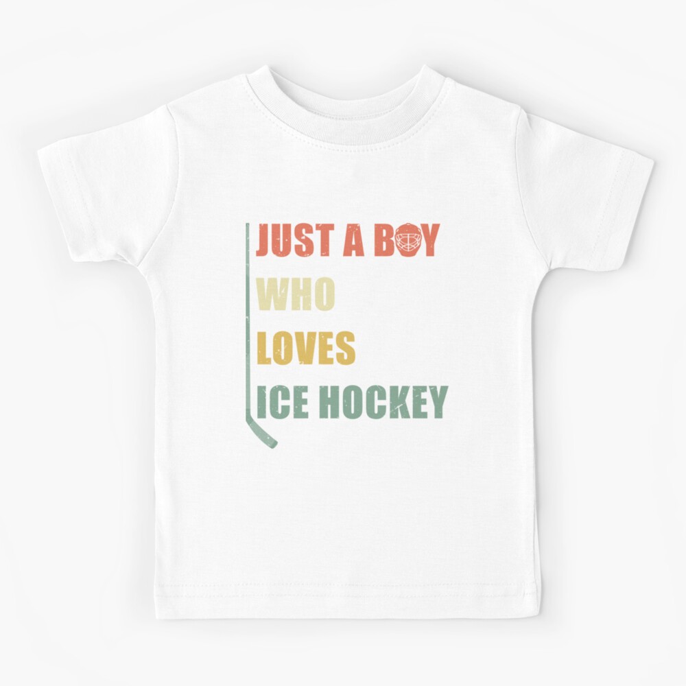 just a boy who loves Hockey kids Ice Hockey vintage T-Shirt