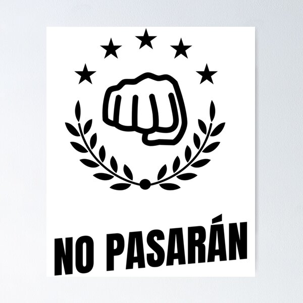 Item preview, No pasaran , support movement   designed and sold by PraxiStudio.