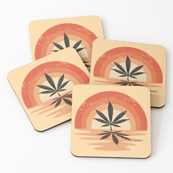 Item preview, Cool Pot Leaf Stoner Liquid Sunset (Orange) designed and sold by YomeHayin.