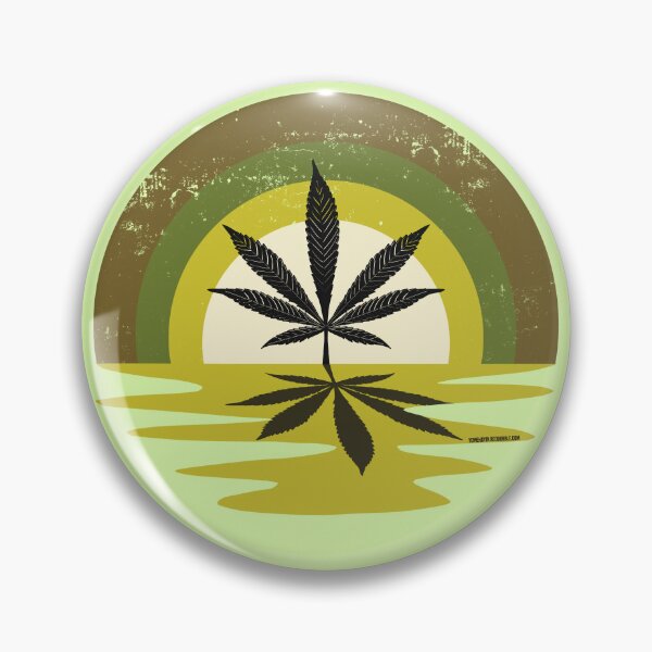 Item preview, Cool Pot Leaf Stoner Liquid Sunset (Green) designed and sold by YomeHayin.