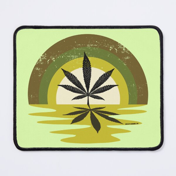 Item preview, Cool Pot Leaf Stoner Liquid Sunset (Green) designed and sold by YomeHayin.