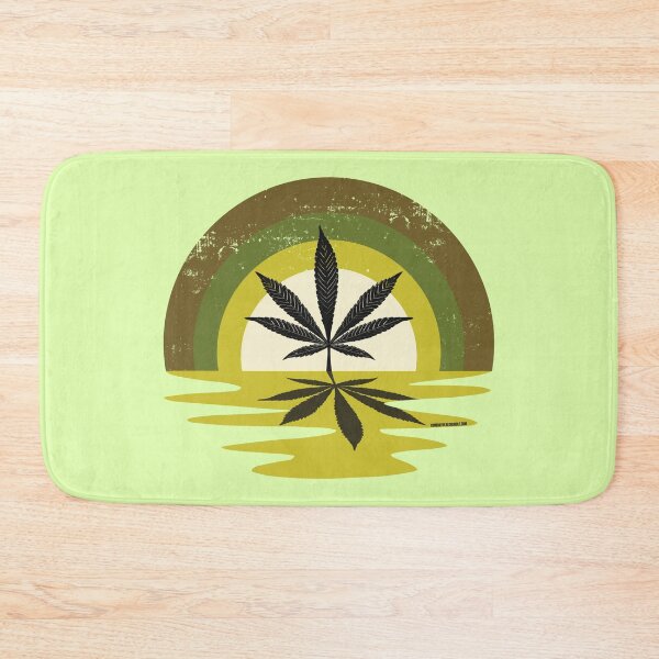 Item preview, Cool Pot Leaf Stoner Liquid Sunset (Green) designed and sold by YomeHayin.