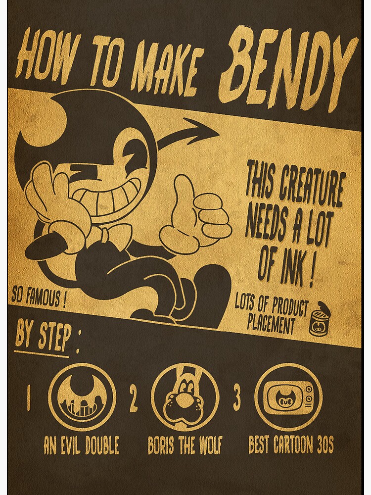 Bendy & the Ink Machine Inspired Game Art Digital Download 