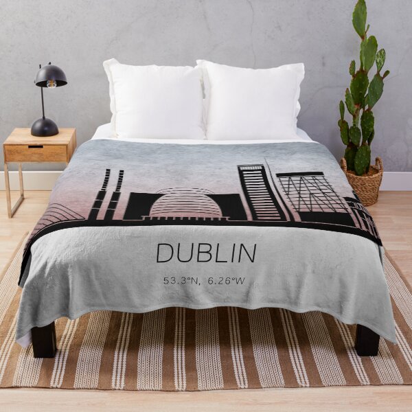 Item preview, Dublin, Ireland - city skyline silhouette sunset digital artwork designed and sold by PricklesAndPine.