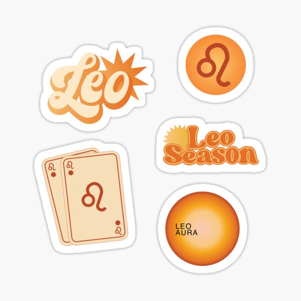 Item preview, Leo Astrology Sign Sticker Pack designed and sold by danielalorenzo.