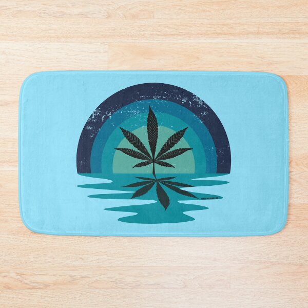 Item preview, Cool Pot Leaf Stoner Liquid Sunset (Blue) designed and sold by YomeHayin.