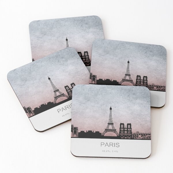 Item preview, Paris, France - city skyline silhouette sunset digital artwork designed and sold by PricklesAndPine.