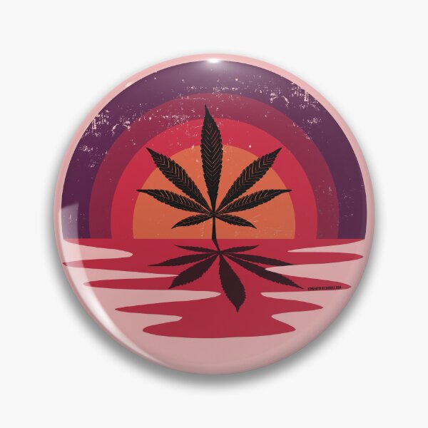 Item preview, Cool Pot Leaf Stoner Liquid Sunset (Red) designed and sold by YomeHayin.
