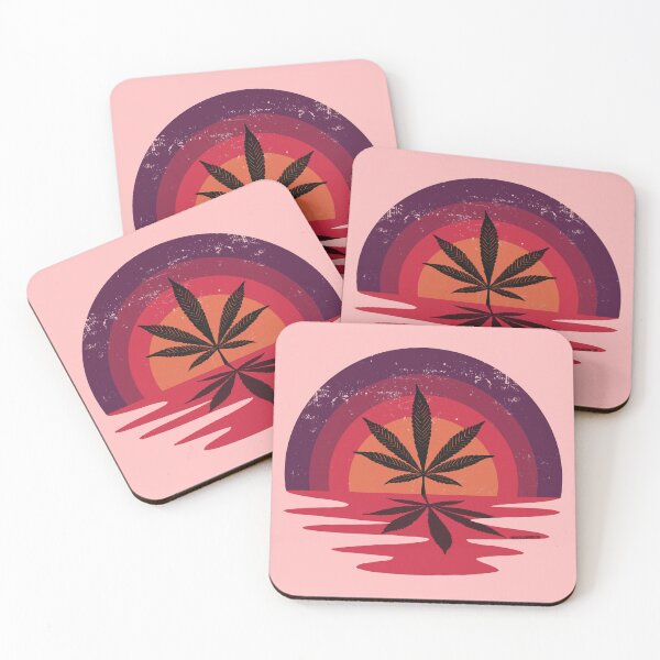 Item preview, Cool Pot Leaf Stoner Liquid Sunset (Red) designed and sold by YomeHayin.