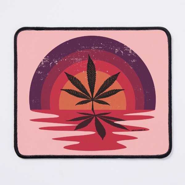 Item preview, Cool Pot Leaf Stoner Liquid Sunset (Red) designed and sold by YomeHayin.