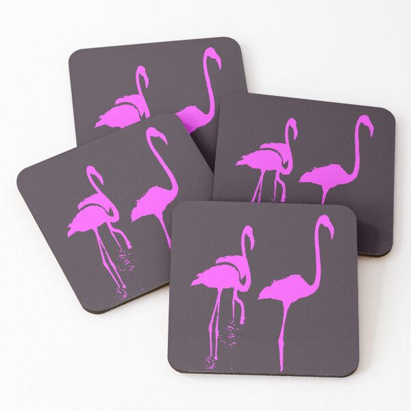 Item preview, Minimalistic Three Flamingos Pink Silhouette  designed and sold by taiche.