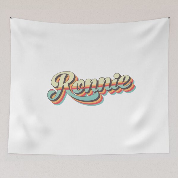 Item preview, Ronnie name - cool 70s retro font surf style design designed and sold by NameTheory.