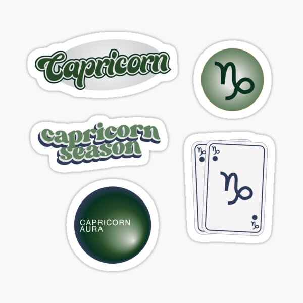 Item preview, Capricorn Astrology Sign Sticker Pack designed and sold by danielalorenzo.
