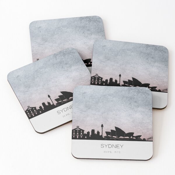 Item preview, Sydney, Australia - city skyline silhouette sunset digital artwork designed and sold by PricklesAndPine.