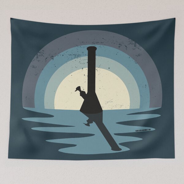Item preview, Cool Bong In The Sunset (Gray Blue) designed and sold by YomeHayin.
