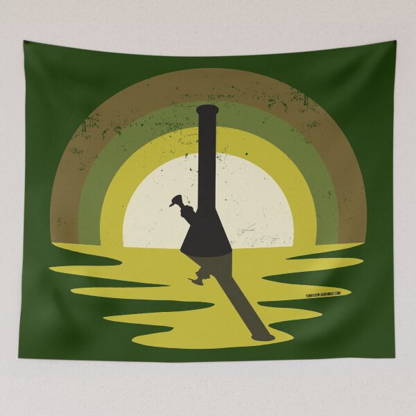 Item preview, Cool Bong In The Sunset (Green) designed and sold by YomeHayin.