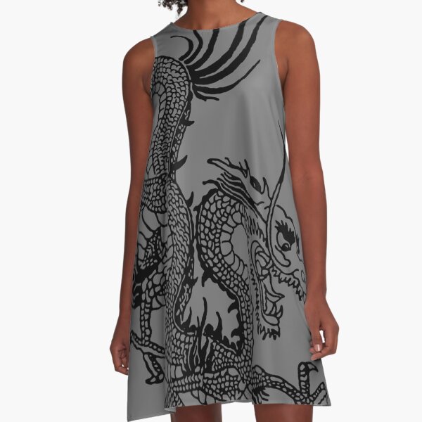 Item preview, Black Chinese Dragon / Dark Gray designed and sold by EddieBalevo.