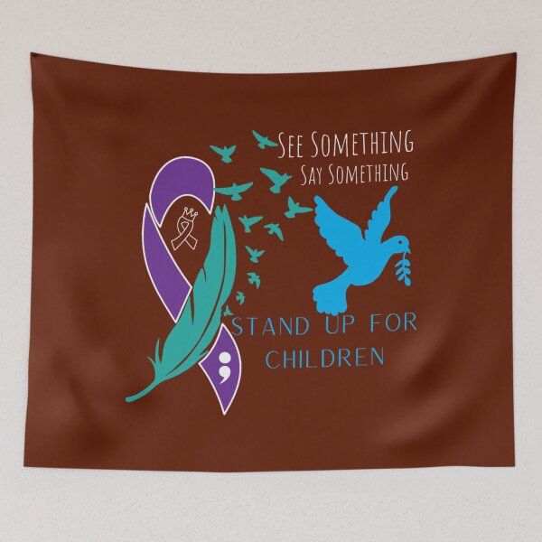Item preview, See Something Say Something Child Abuse Awareness Ribbon     designed and sold by Ssirsohso.