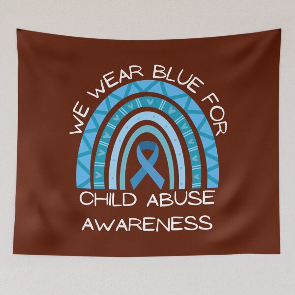 Item preview, We Wear Blue For Child Abuse Awareness Prevention Rainbow    designed and sold by Ssirsohso.