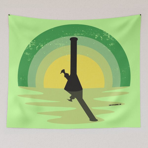 Item preview, Cool Bong In The Sunset (Lime green) designed and sold by YomeHayin.