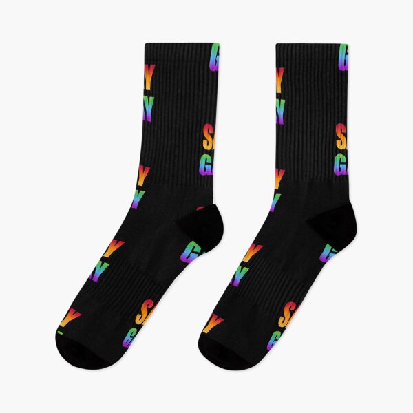 Item preview, SAY GAY - Rainbow colors - I will say gay - black background designed and sold by Inspirationmotivation.