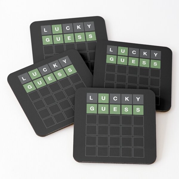 Item preview, Wordle Lucky Guess - Funny Wordl Grid Word Game Design designed and sold by MintGubbins.