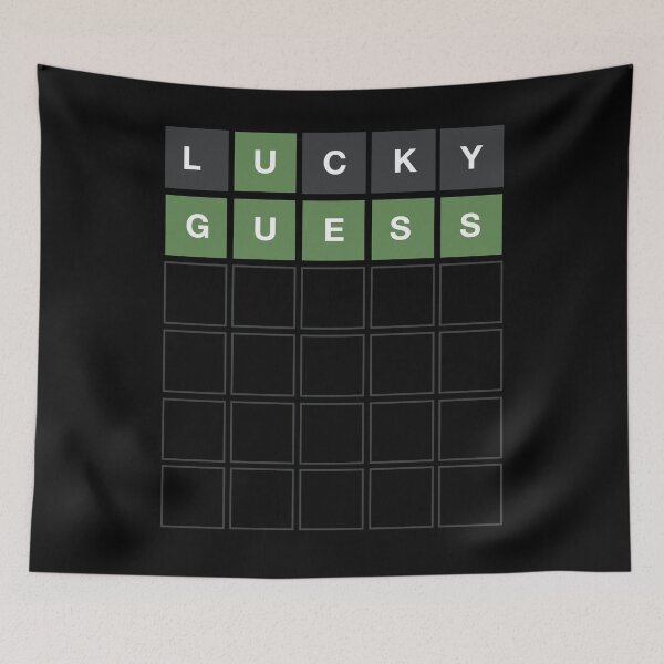 Item preview, Wordle Lucky Guess - Funny Wordl Grid Word Game Design designed and sold by MintGubbins.