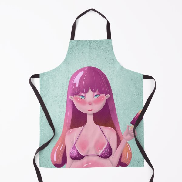 Item preview, Lambada beach girl with ice-cream and glittery swim suit designed and sold by TinaMalajmare.