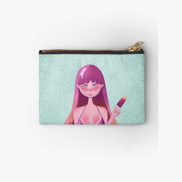 Item preview, Lambada beach girl with ice-cream and glittery swim suit designed and sold by TinaMalajmare.