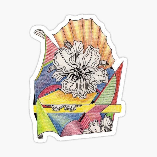 Flower Drawing Sticker
