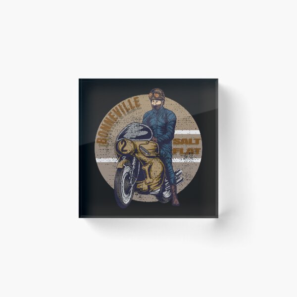 Item preview, Bonneville Salt Flats Vintage Retro Motorcycle Rider designed and sold by CharJens.