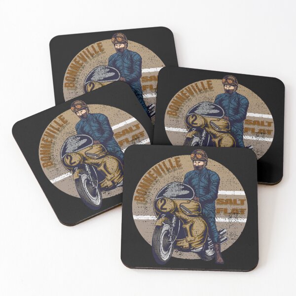Item preview, Bonneville Salt Flats Vintage Retro Motorcycle Rider designed and sold by CharJens.