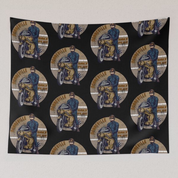 Item preview, Bonneville Salt Flats Vintage Retro Motorcycle Rider designed and sold by CharJens.