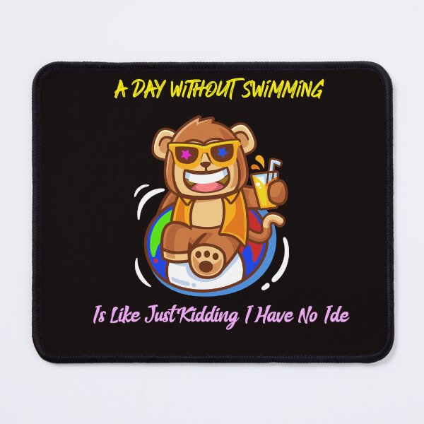 Item preview, A Day Without Swimming Is Like Just Kidding I Have No Ide - Monkey with sunglasses designed and sold by Mood Coffee art.