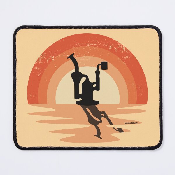 Item preview, Cool Stoner Sunset Design with a Recycling Dab Rig Silhouette (Orange) designed and sold by YomeHayin.