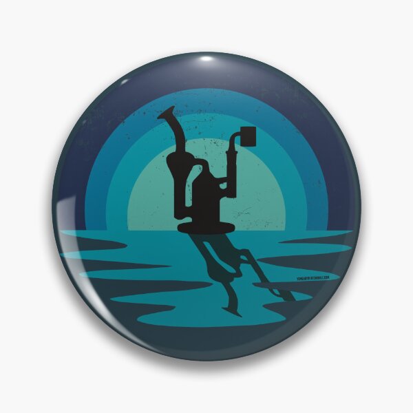 Item preview, Cool Stoner Sunset Design with a Recycling Dab Rig Silhouette (Blue) designed and sold by YomeHayin.