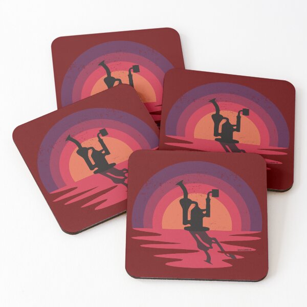 Item preview, Cool Stoner Sunset Design with a Recycling Dab Rig Silhouette (Red) designed and sold by YomeHayin.