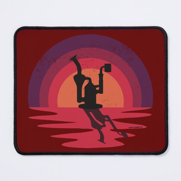 Item preview, Cool Stoner Sunset Design with a Recycling Dab Rig Silhouette (Red) designed and sold by YomeHayin.