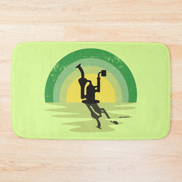 Item preview, Cool Stoner Sunset Design with a Recycling Dab Rig Silhouette (Lime Green) designed and sold by YomeHayin.