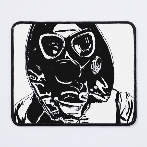 Item preview, Rad Zone Black and White Gas Mask Man designed and sold by DRGames.