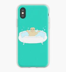 Pug in a Tub - Turquoise iPhone Case