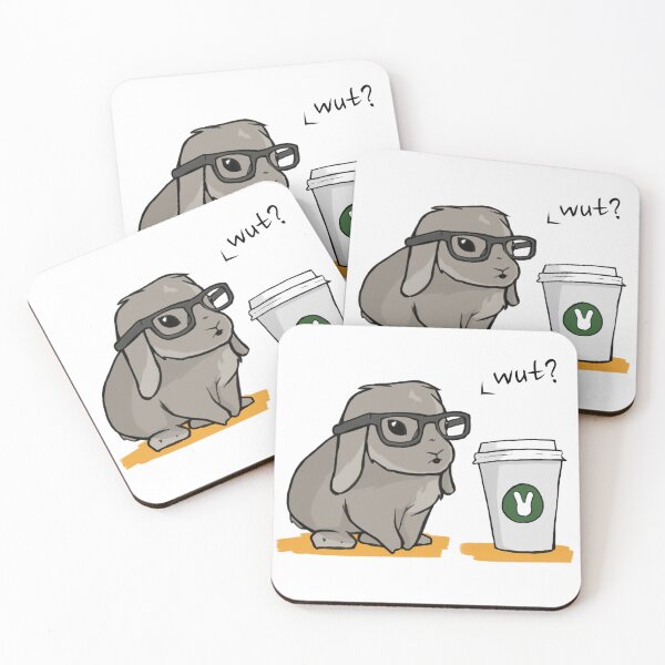 Item preview, The Basic Hipster Bunny designed and sold by thebunnylady.