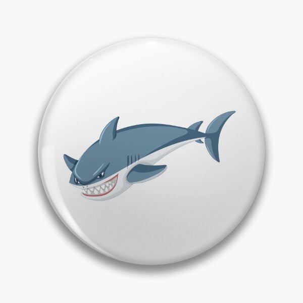 Item preview, angry bleu shark sticker. designed and sold by Lachkarstore.
