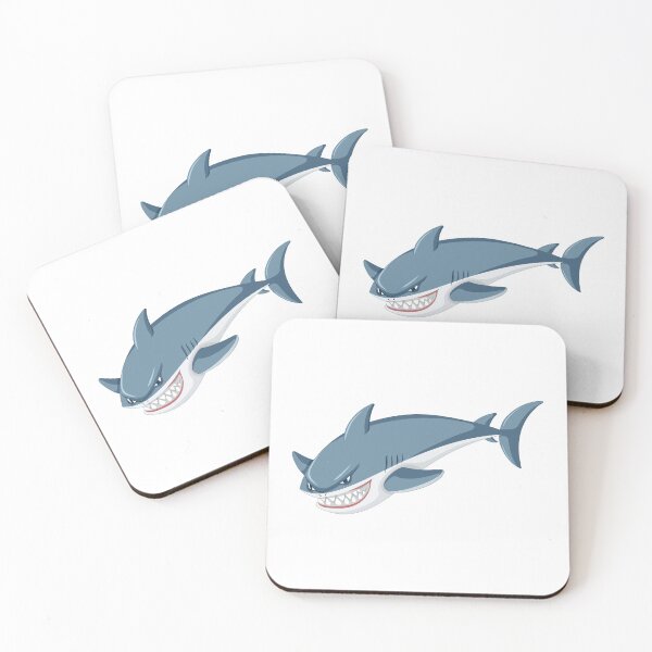 Item preview, angry bleu shark sticker. designed and sold by Lachkarstore.