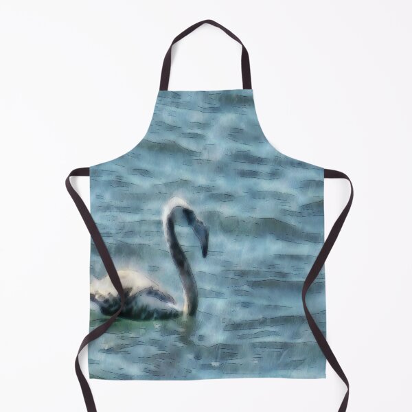 Item preview, Fledgling Flamingo At Sea Watercolor designed and sold by taiche.
