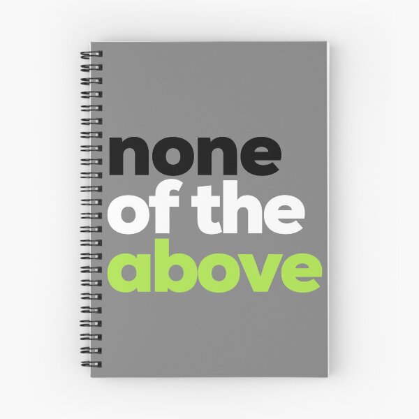 Item preview, None of the Above. Agender Pride designed and sold by Subtle Pride Shop.