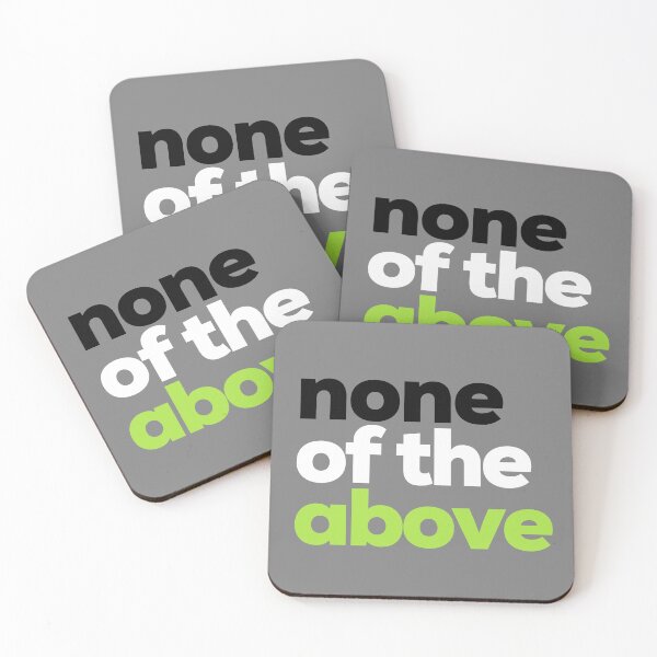 Item preview, None of the Above. Agender Pride designed and sold by Subtle Pride Shop.