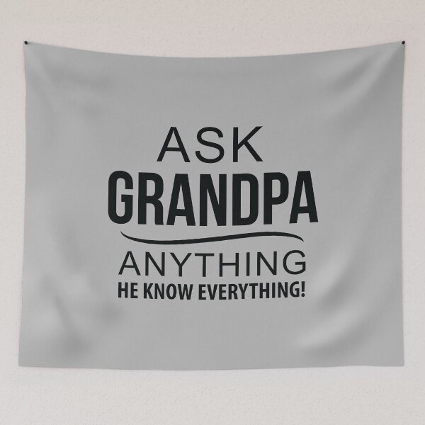 Item preview, Funny Fathers Day Gift For Grandpa-Ask Grandpa Anything He Know Eveything designed and sold by namiabi.