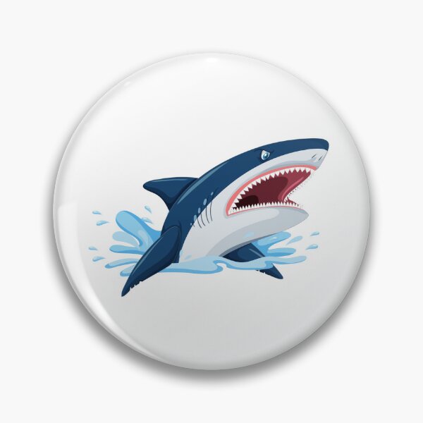Item preview, white bleu shark Prints, Cards & Posters. designed and sold by Lachkarstore.