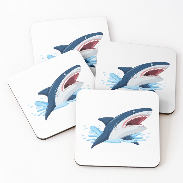 Item preview, white bleu shark Prints, Cards & Posters. designed and sold by Lachkarstore.